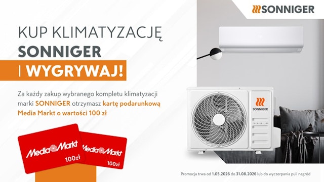 Promocja Sonniger - Karta Media Markt GRATIS!