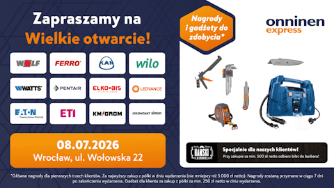 Oficjalne otwarcie hurtowni samoobsługowej Onninen Express we Wrocławiu przy ul. Wołowskiej 22