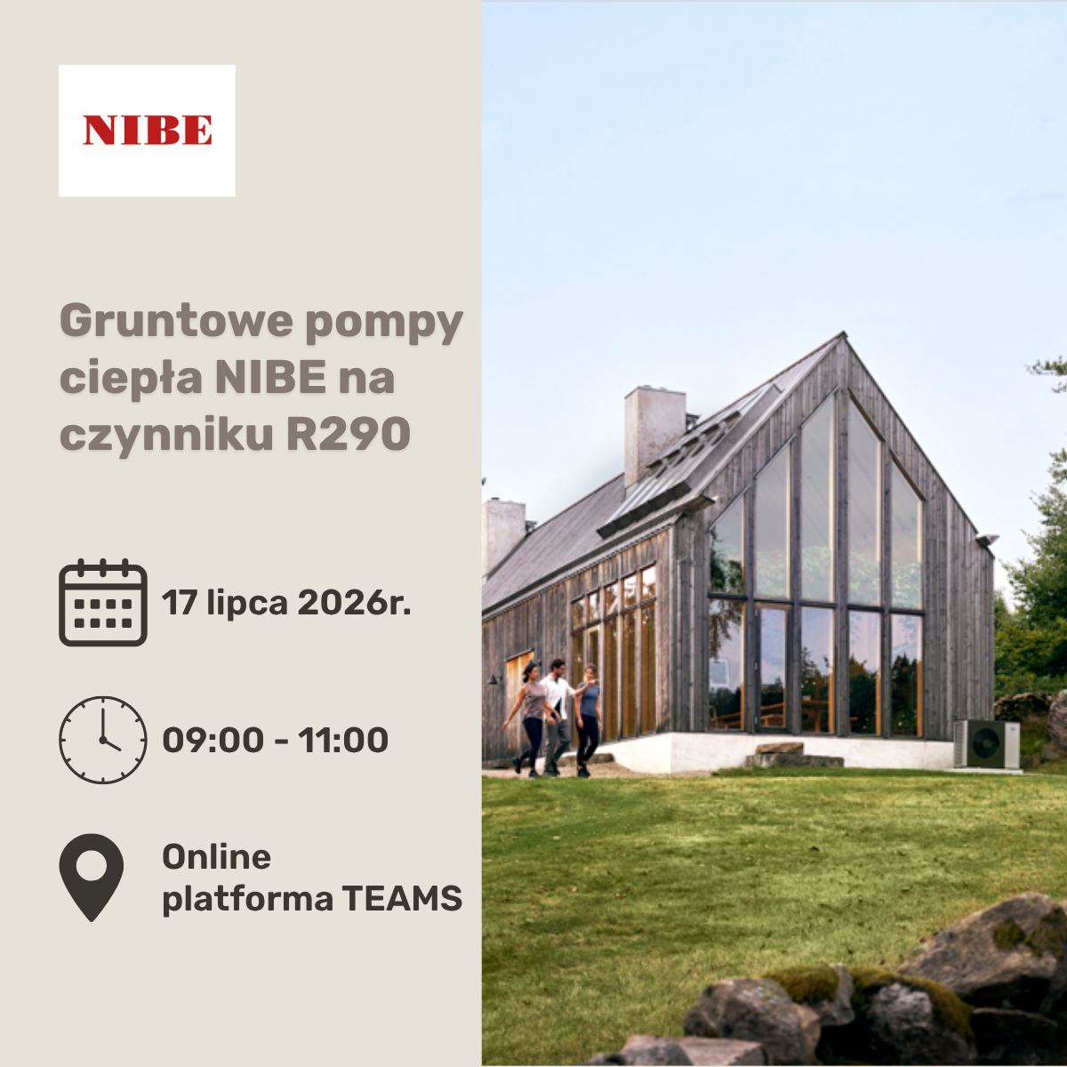 Szkolenie online: Gruntowe pompy ciepła NIBE na R290 – NOWOŚCI W OFERCIE!