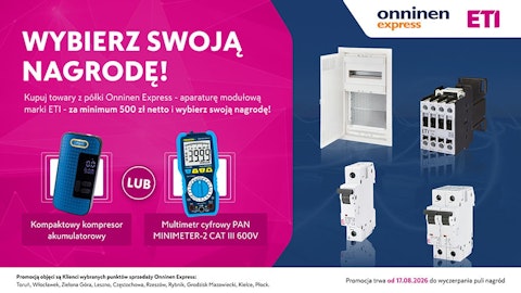 Promocja ETI w Onninen Express - odbierz kompresor akumulatorowy lub multimetr cyfrowy