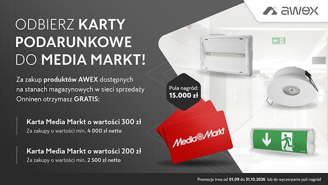 Promocja Awex - Karta Media Markt 200 zł lub 300 zł Gratis!