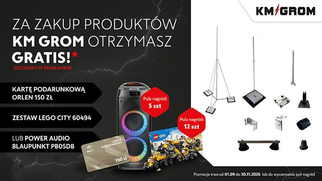 Promocja KM Grom - Karta ORLEN, Zestaw Lego City lub Power Audio Blaupunkt GRATIS!