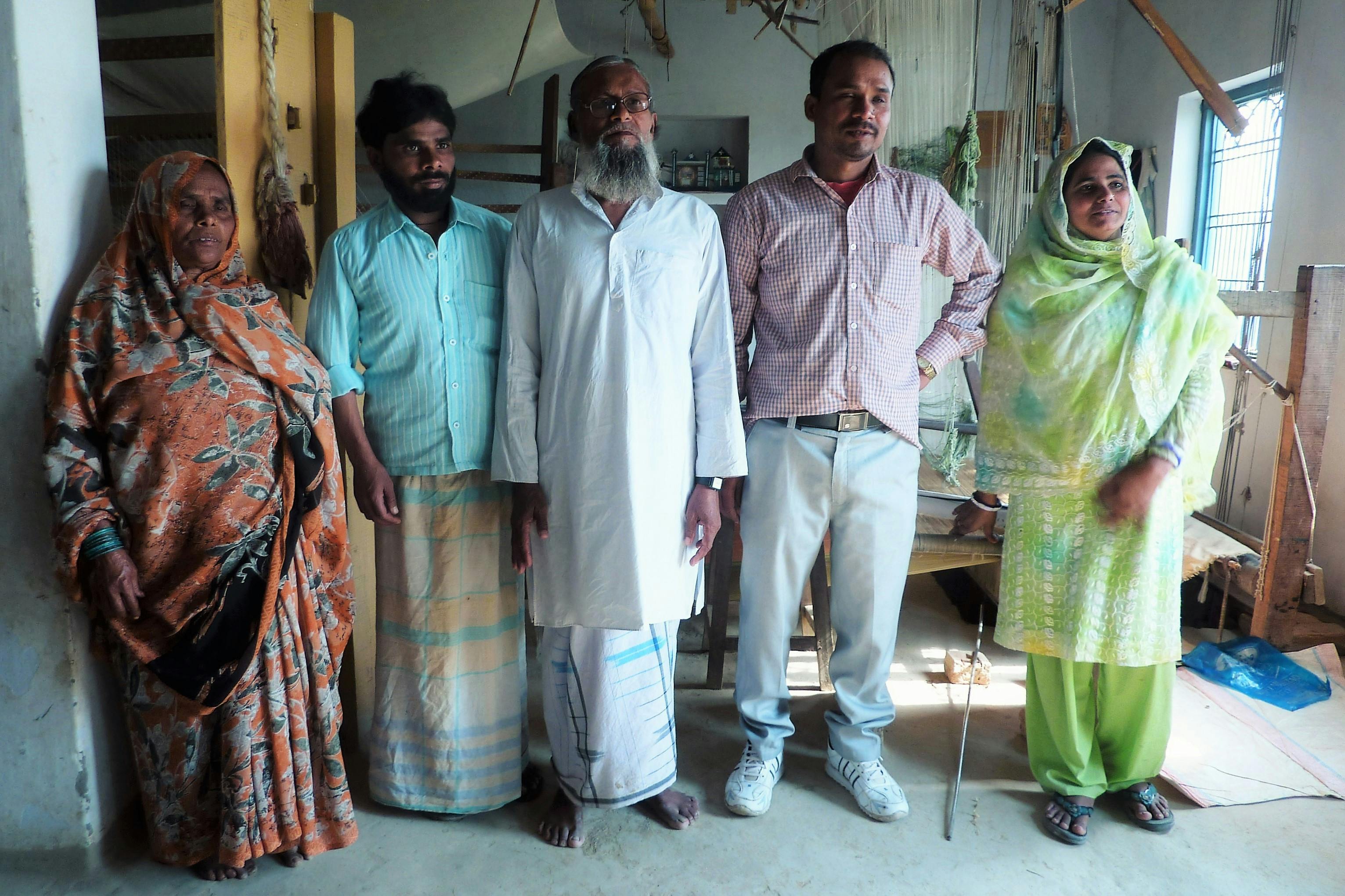 Family of weavers, Varanasi