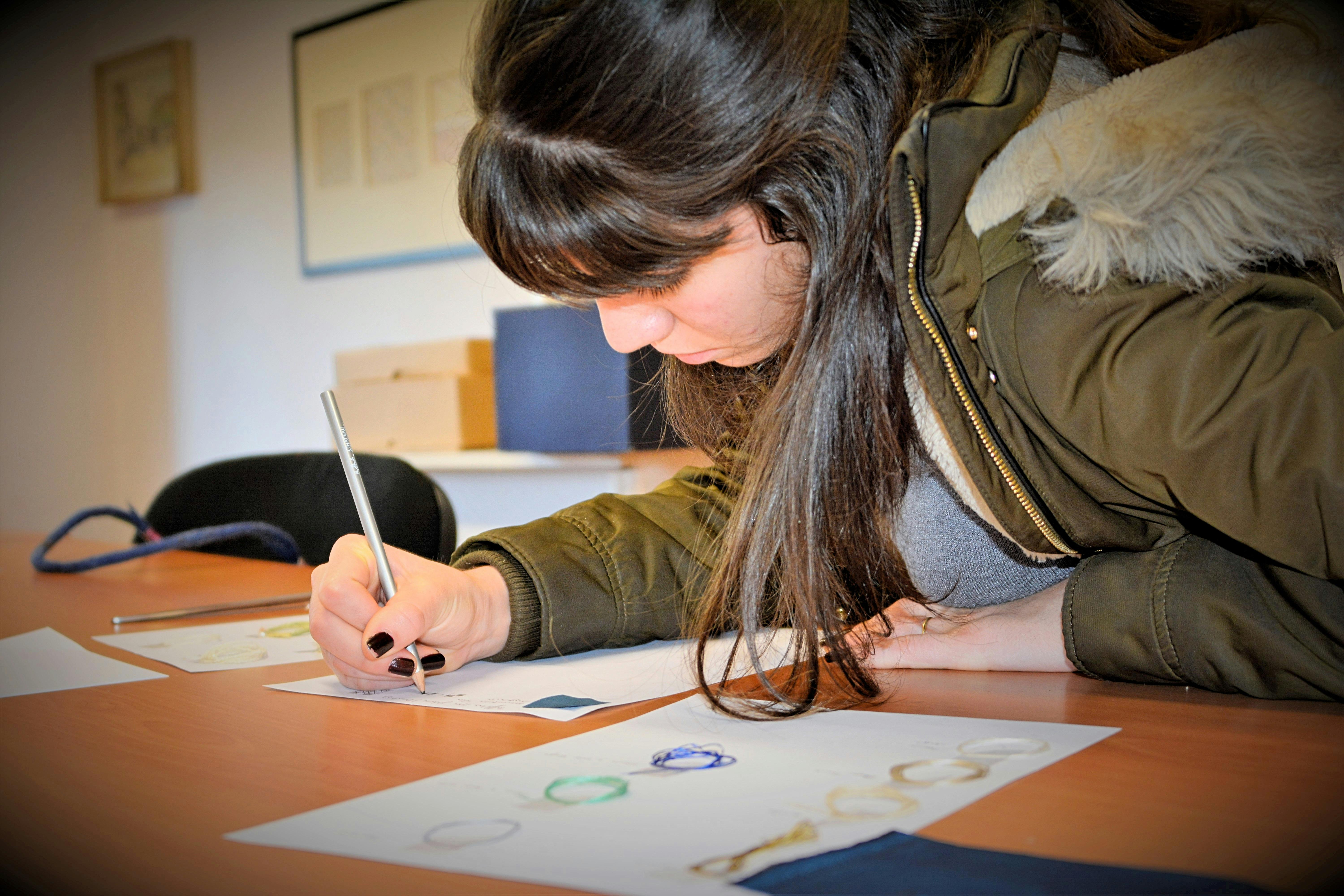 Student at work