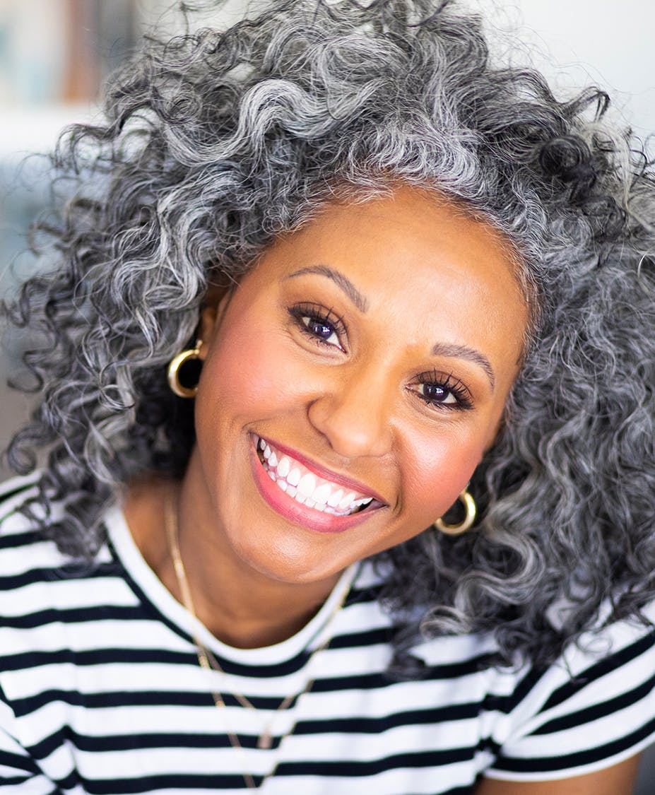 Older woman smiling at camera