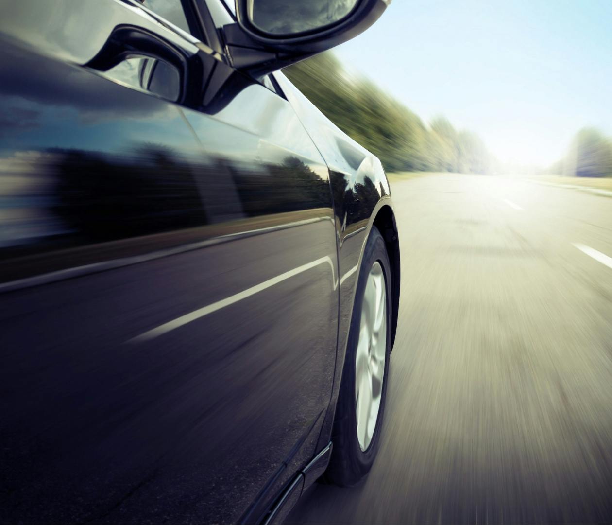 car driving on a road