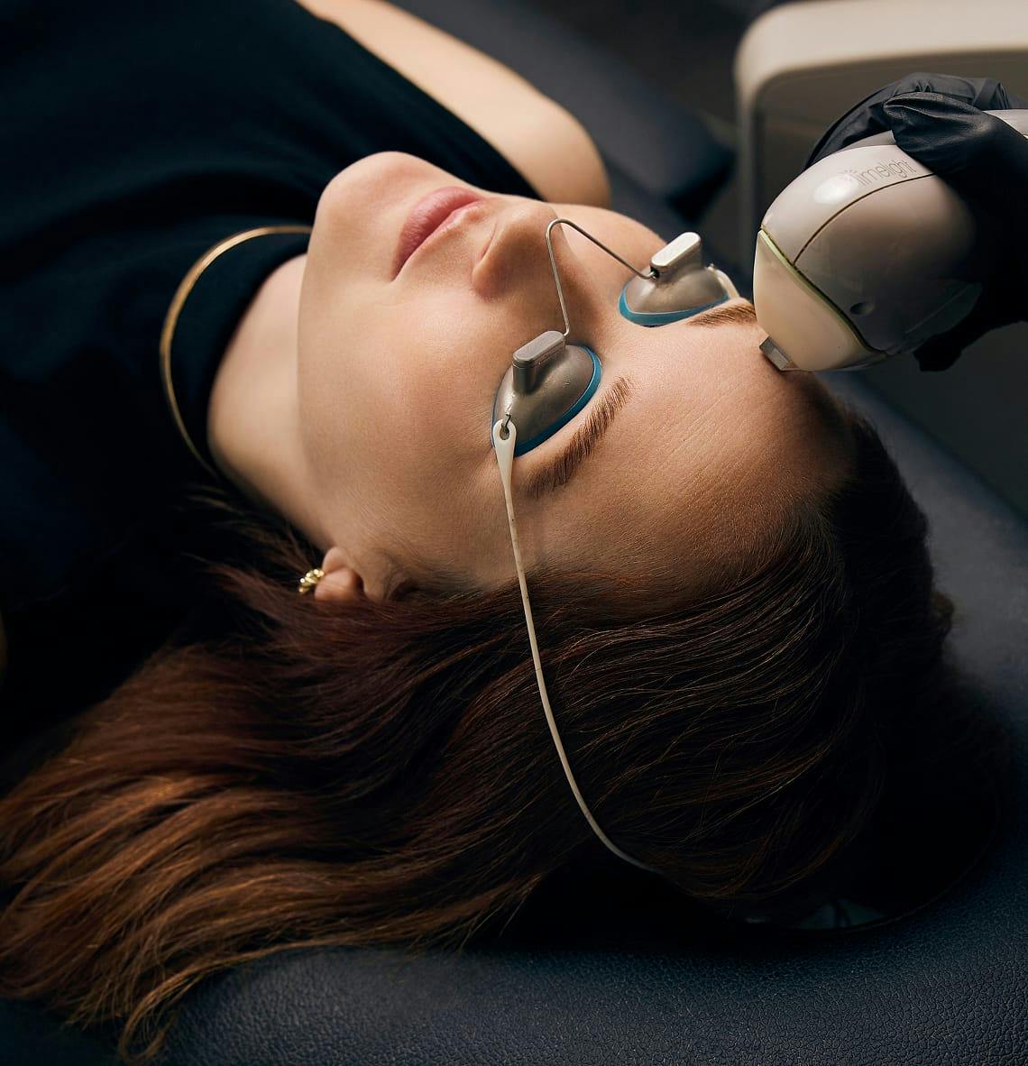 woman undergoing a skin treatment