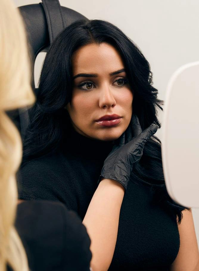 Woman during consultation