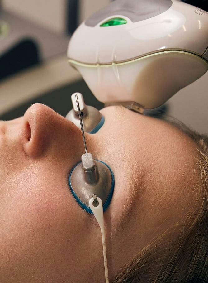 Woman during procedure
