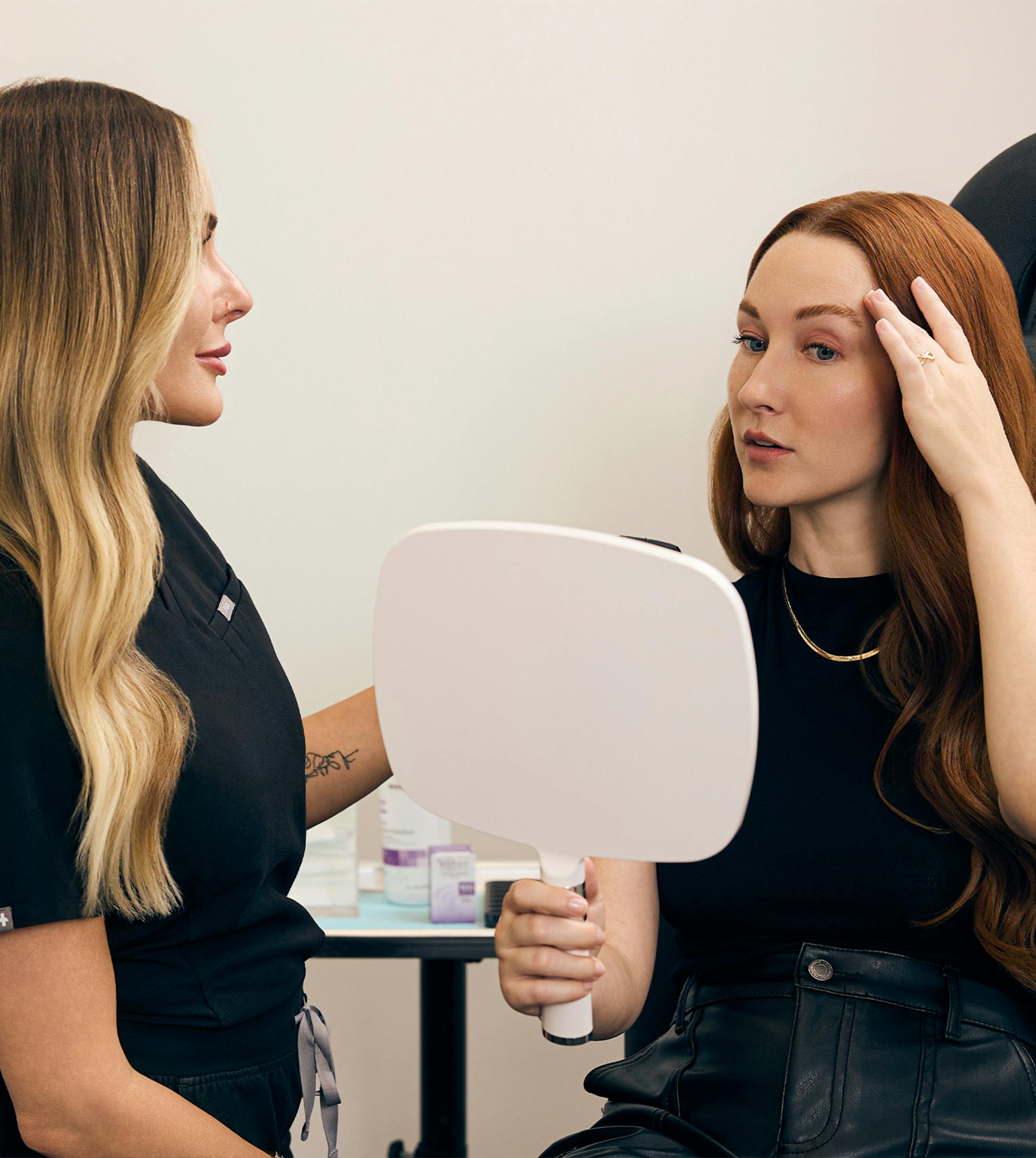 Woman and doctor during consultation