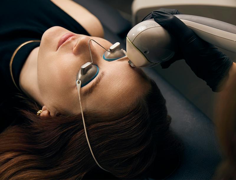Woman during treatment