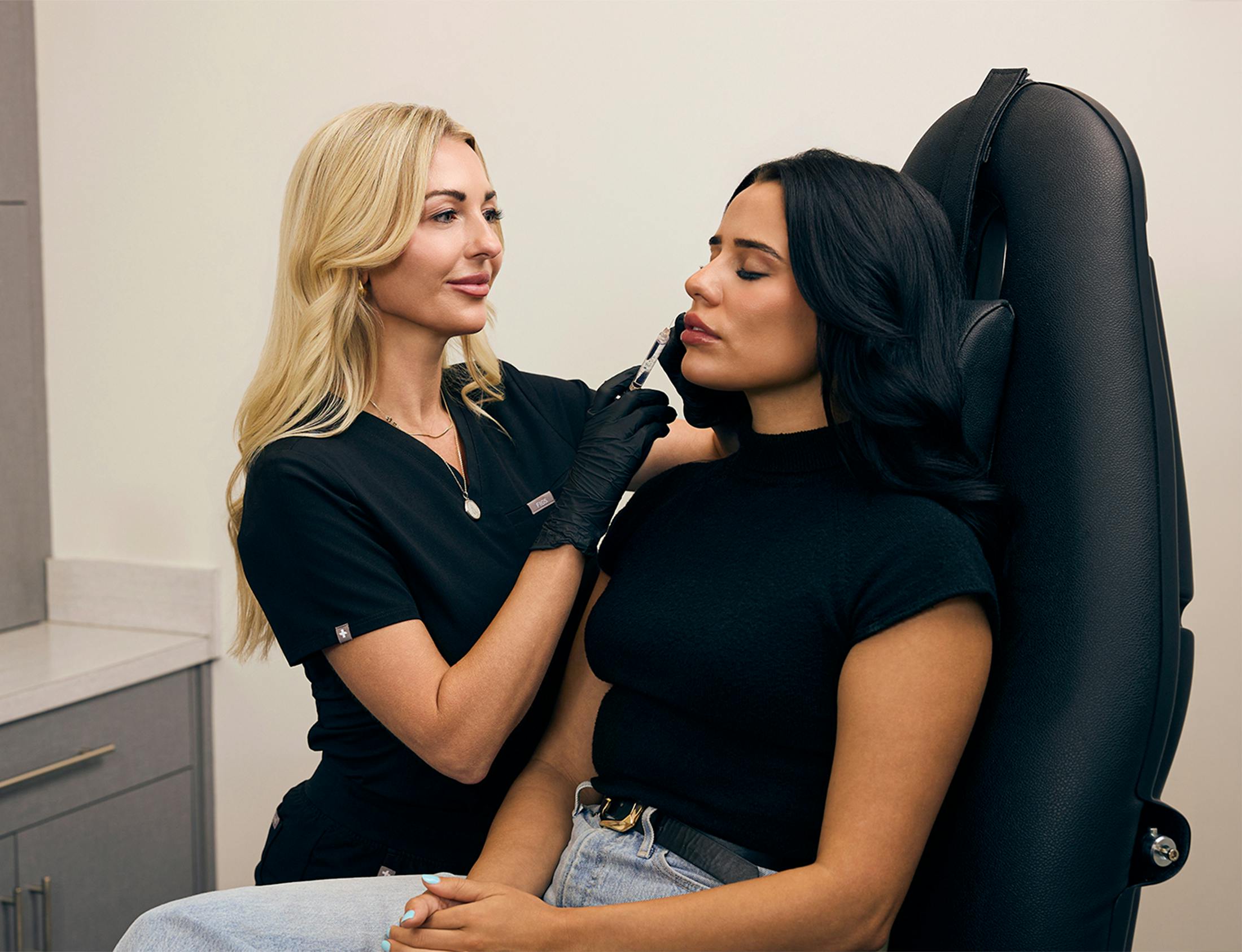 woman getting an injection