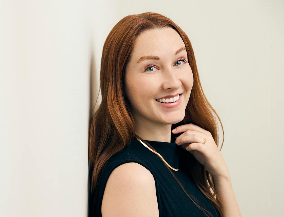 Woman smiling