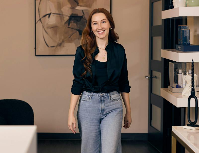 Woman smiling