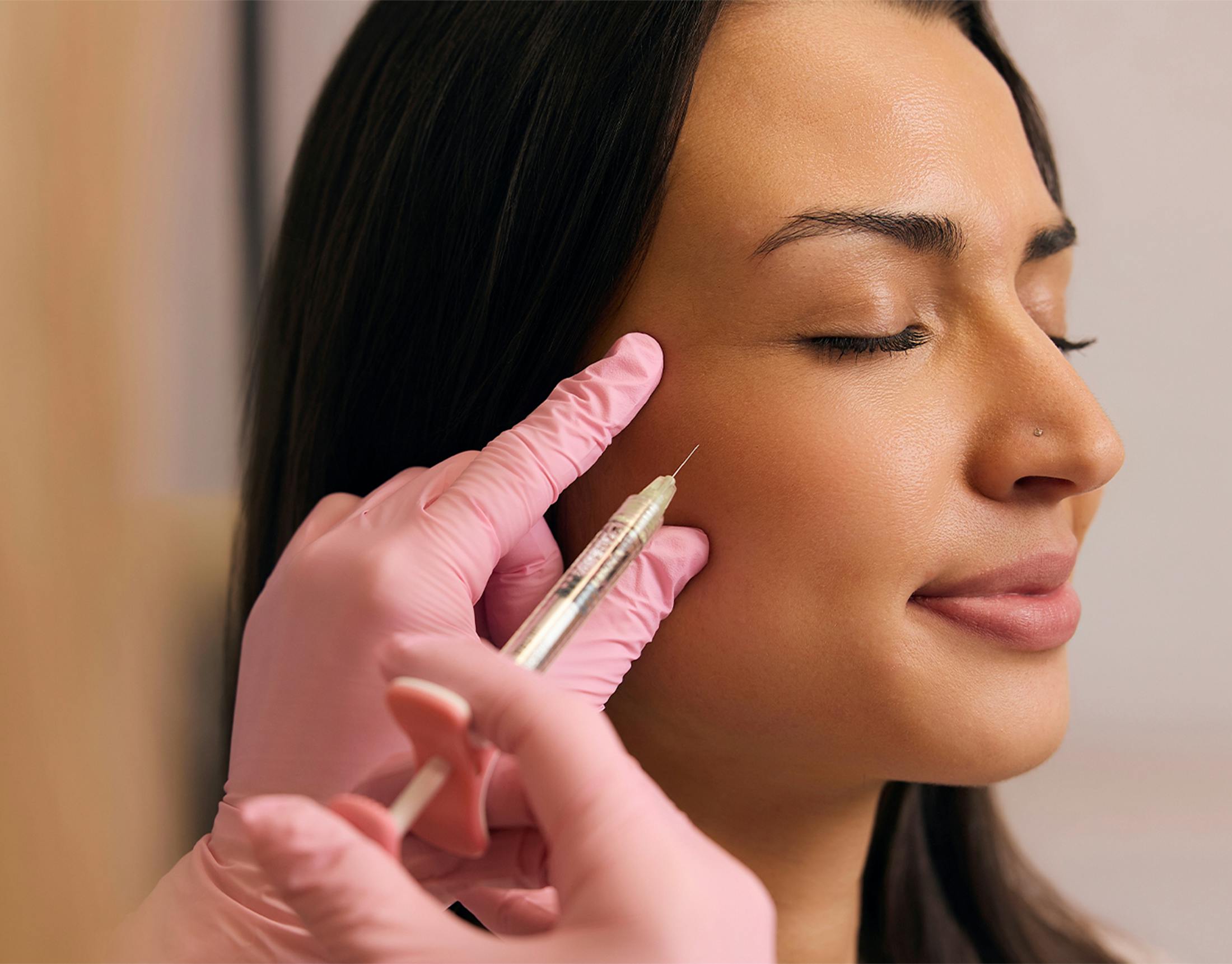 A woman getting botox