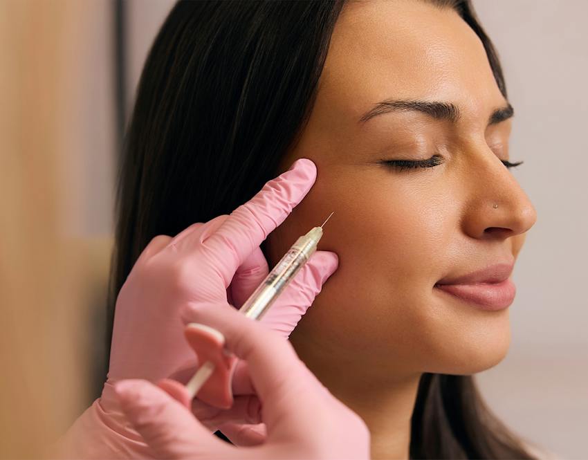 A woman getting botox