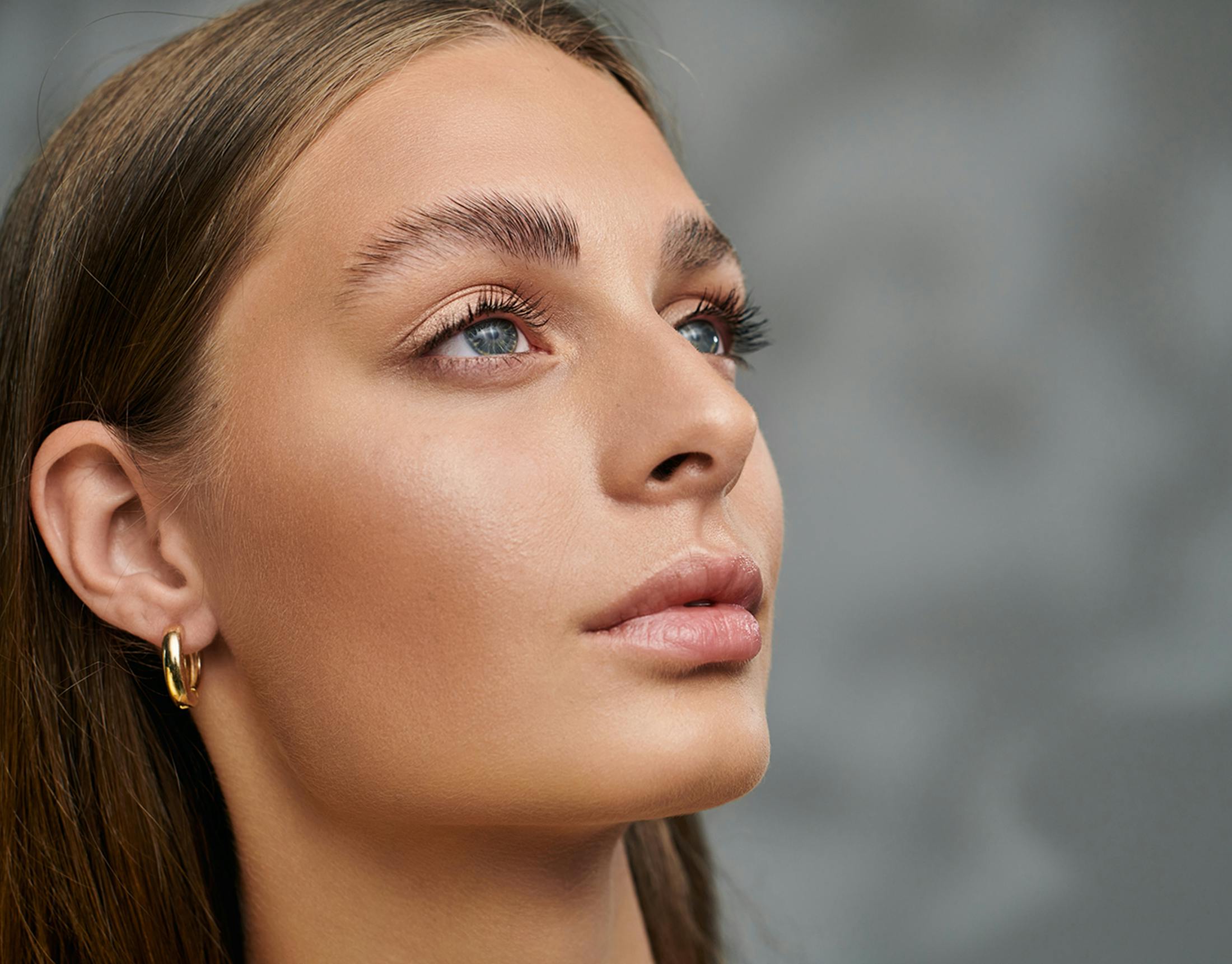A woman looking off into the distance