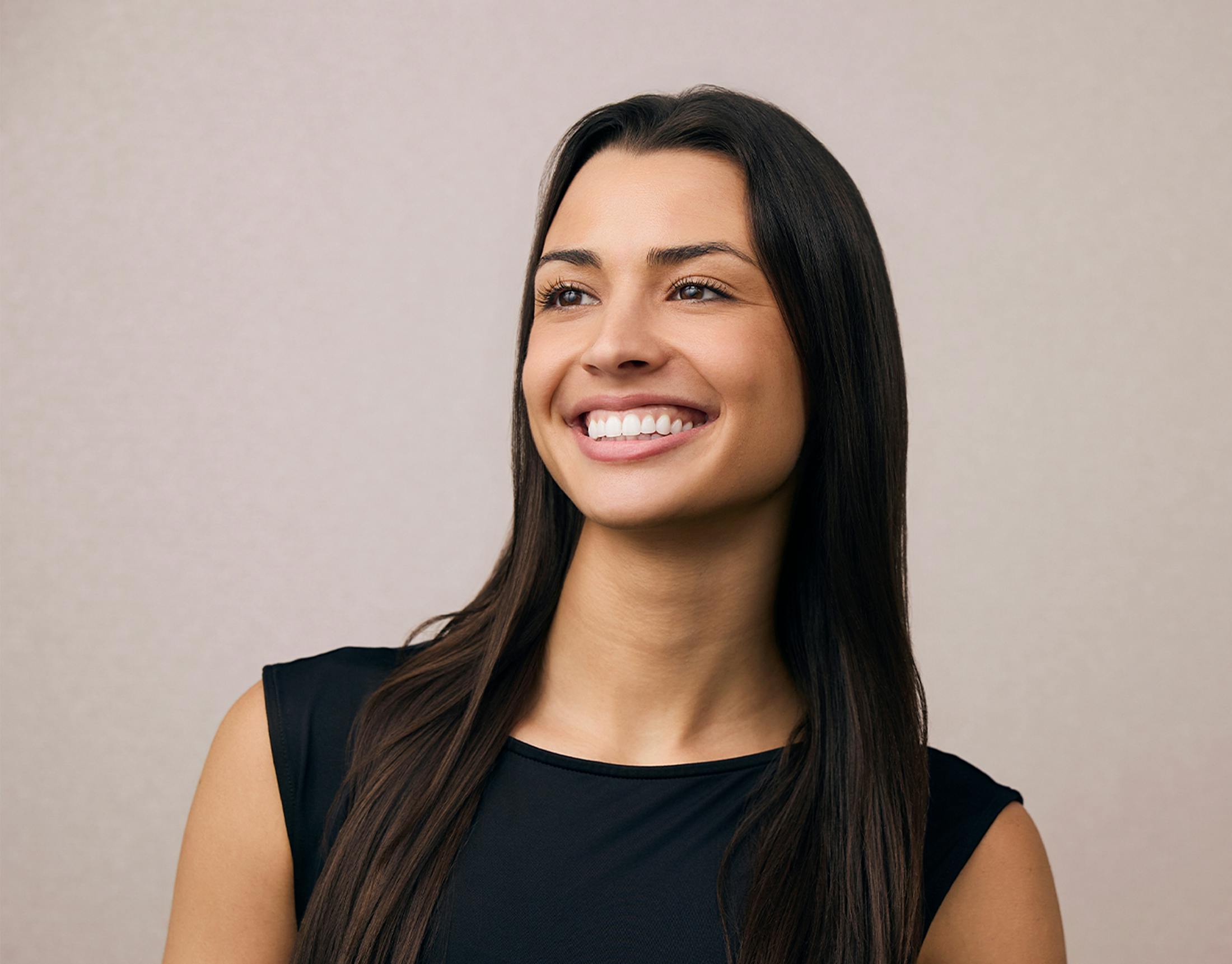Woman smiling