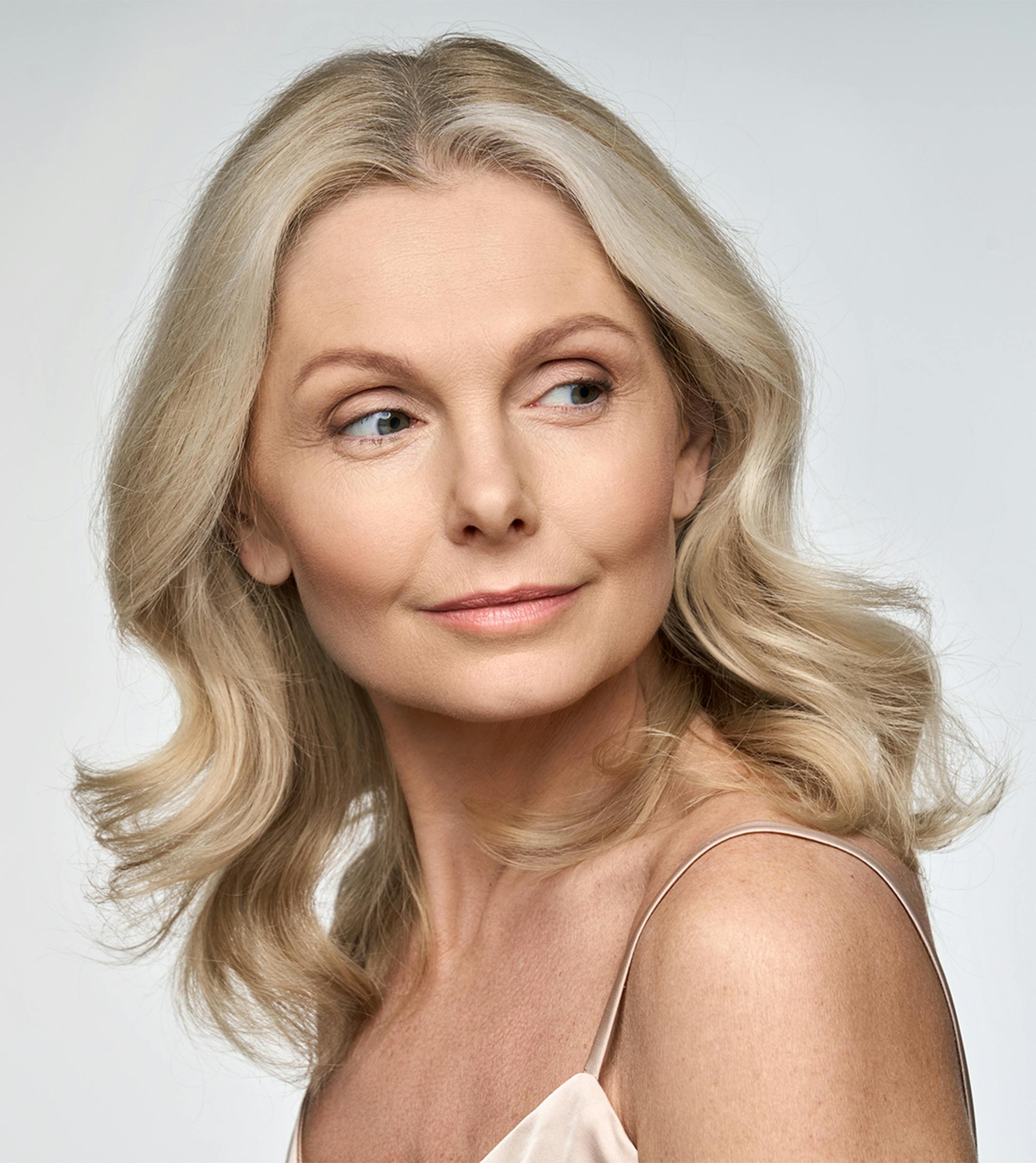 Woman looking off to the side