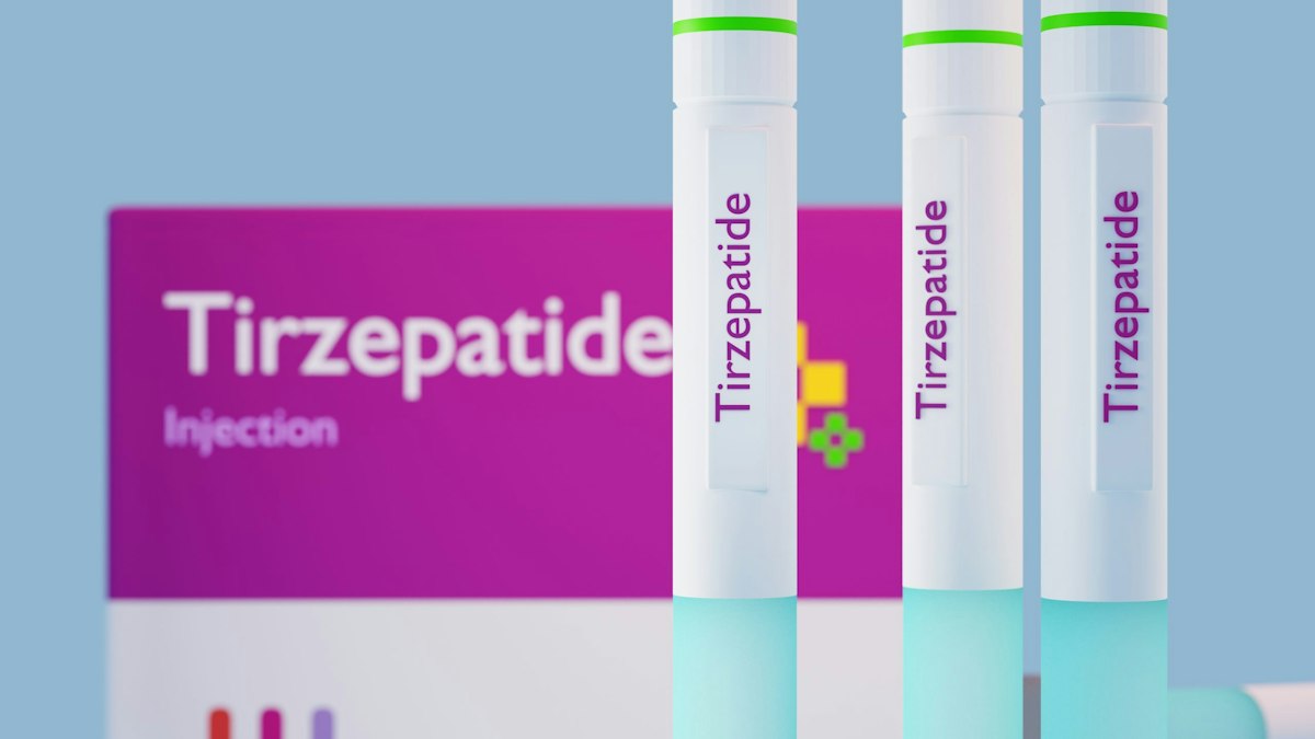 Various tirzepatide injection pens presented in the Geneva clinic as part of a comprehensive weight loss program.