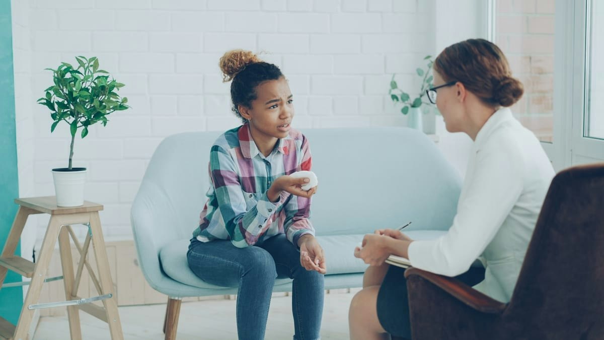Patient receiving compassionate ADHD evaluation at Geneva Med, beginning their diagnostic journey toward clarity and ans