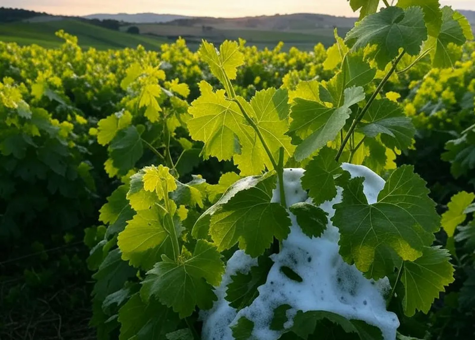 Grapes coated in protective foam