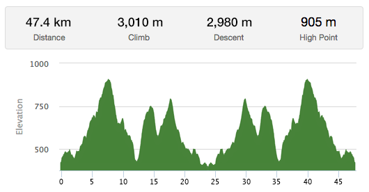 50K Trail Run Elevation
