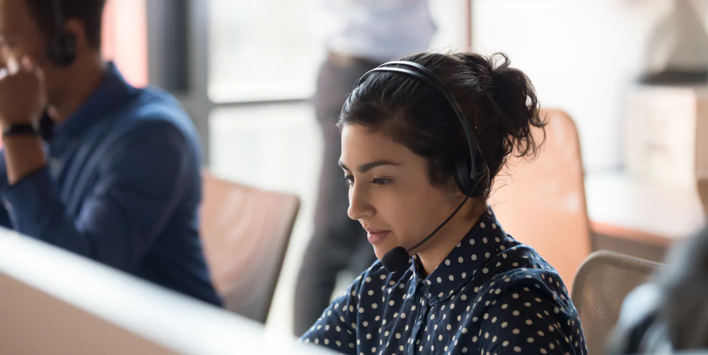 Lady with headset