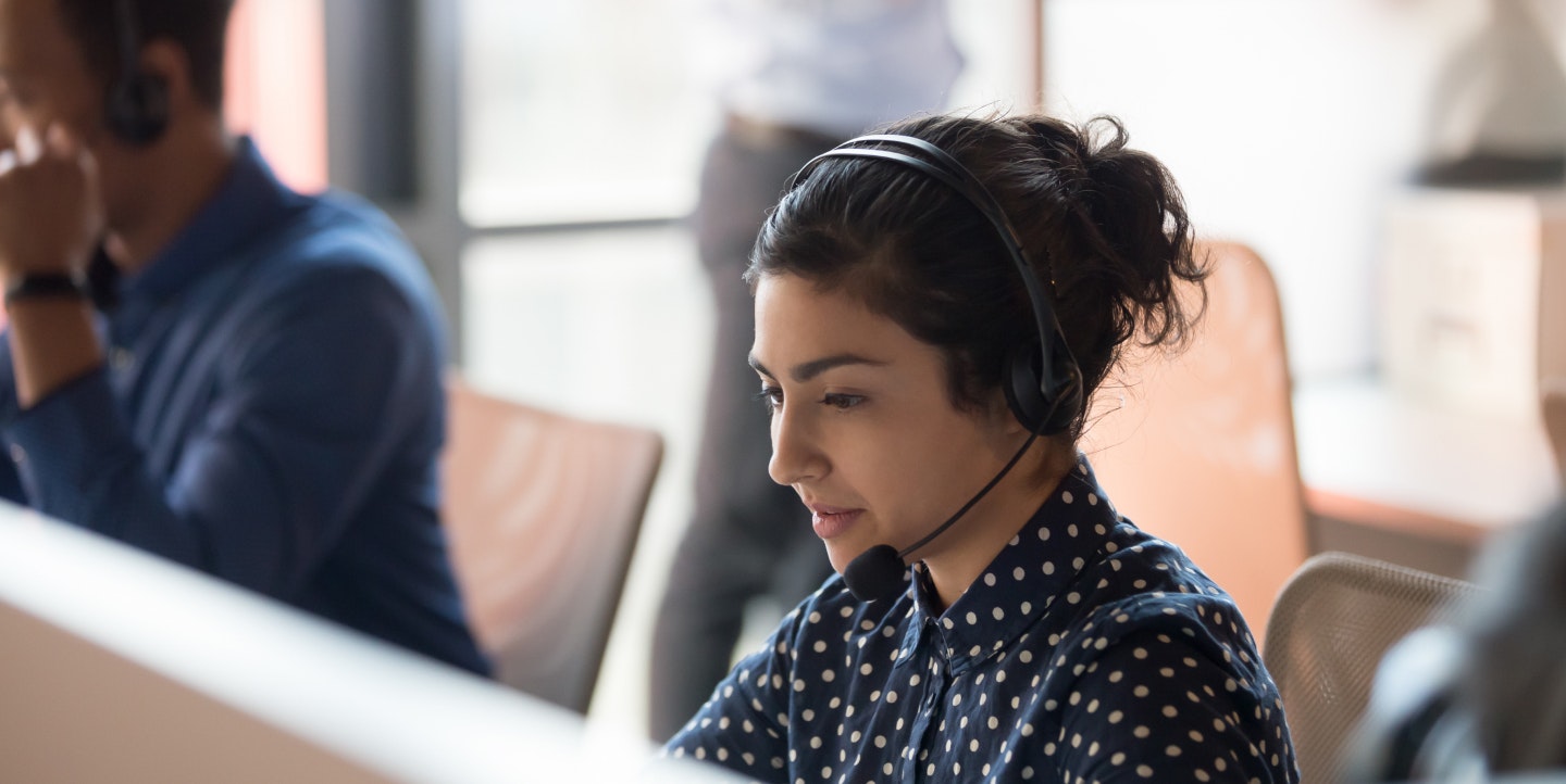 Lady with headset