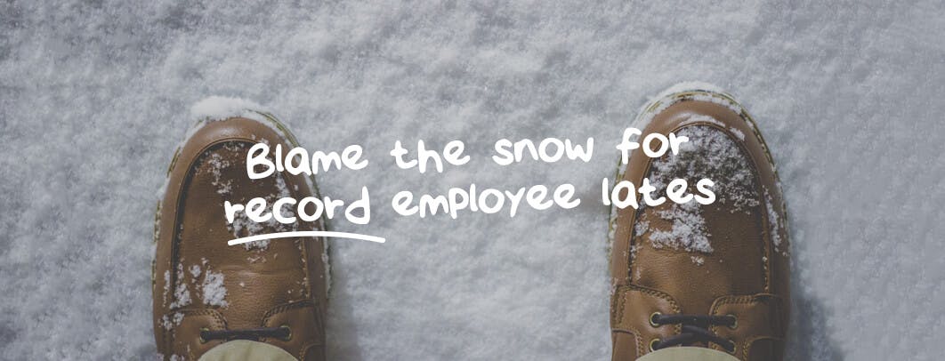 Blame the snow for record employee lateness for 2017 hero image Blame the snow for record employee lateness for 2017 hero image