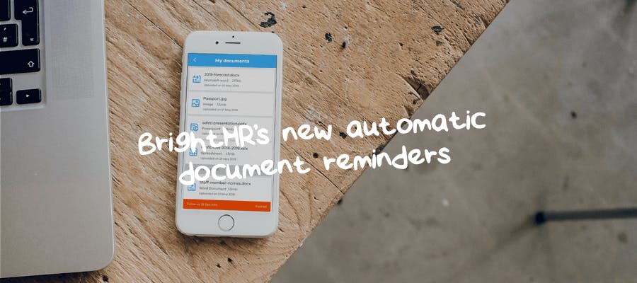 Just released: BrightHR’s new automatic document reminders hero image