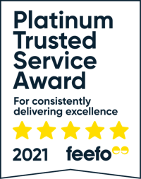 Feefo 5 Star Platinum Trusted Service Award