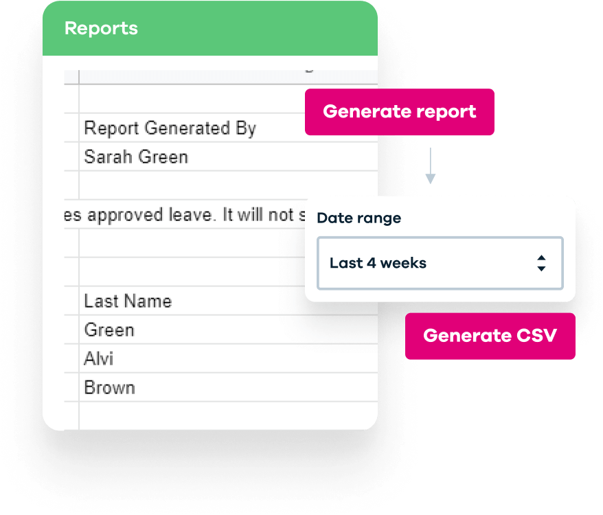 report ui