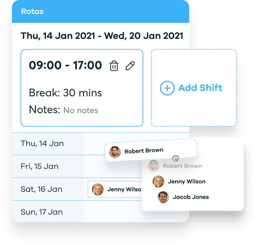 shift and roster planning