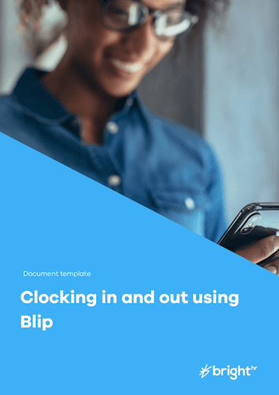 Clocking in and out using Blip