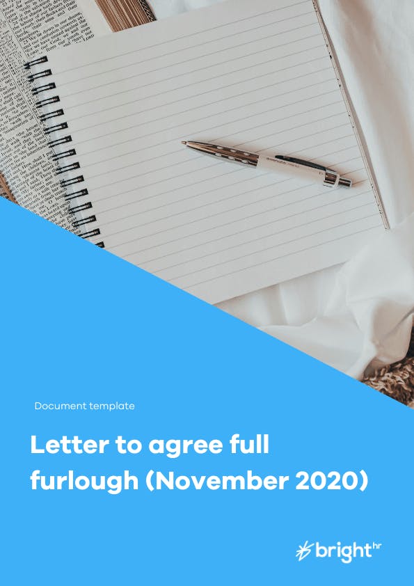 Letter to agree full furlough (November 2020)