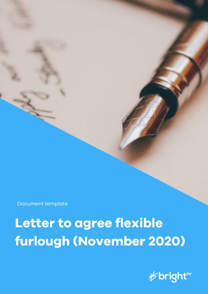 Letter to agree flexible furlough (November 2020)