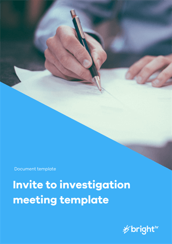 Invite to investigation meeting template