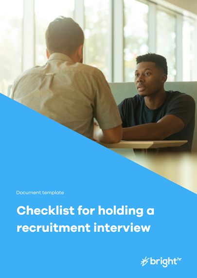 Checklist for holding a recruitment interview