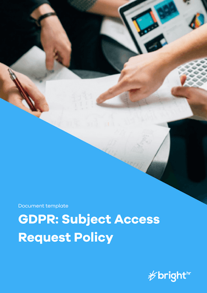 GDPR: subject access request policy