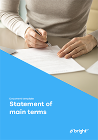 Statement of main terms