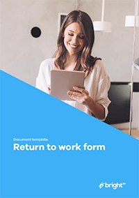 Return to work form (Ontario)