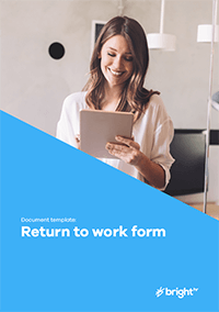 Return to work form (Ontario) 