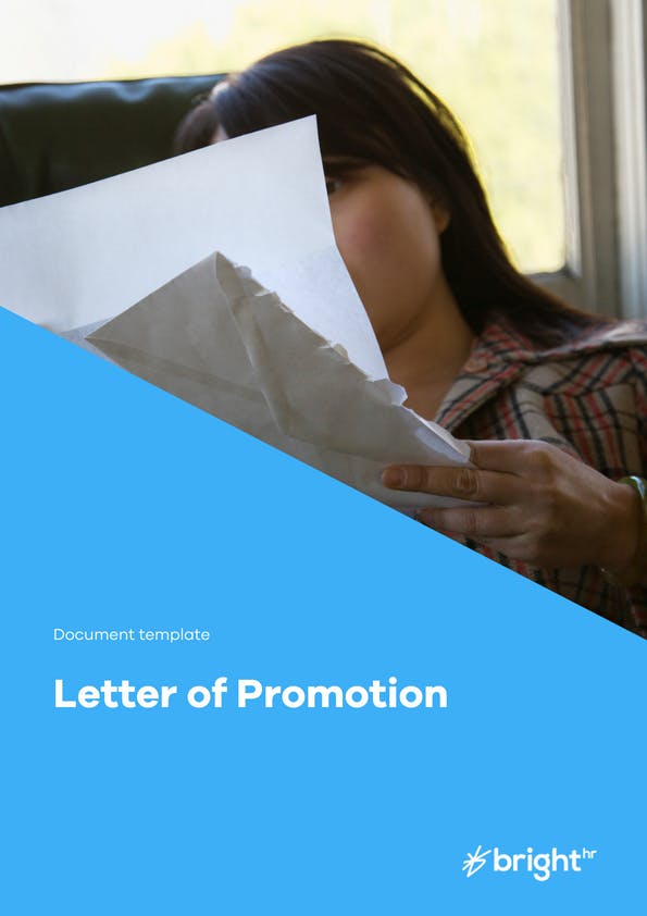 Promotion letter (Ontario)