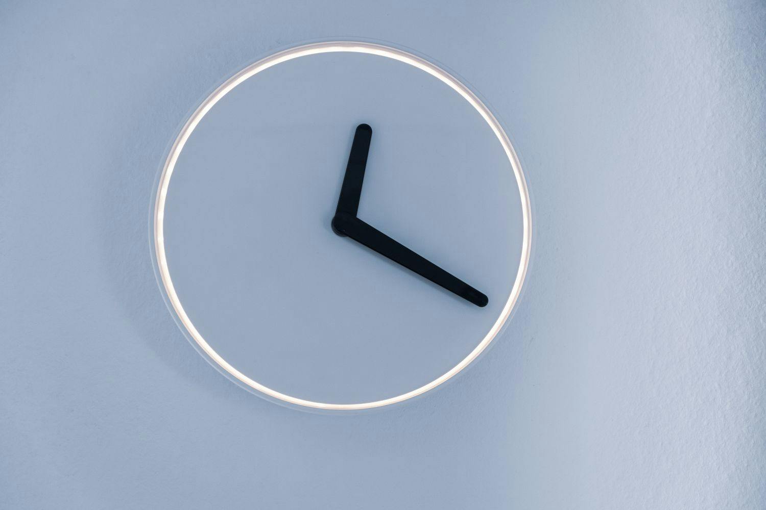 A clock on a wall