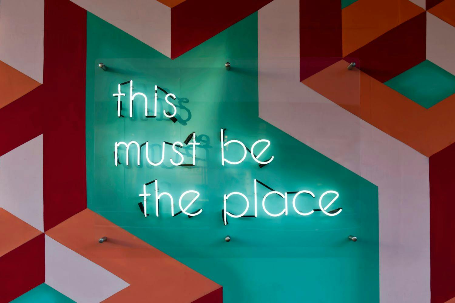 this must be the place - neon wall sign