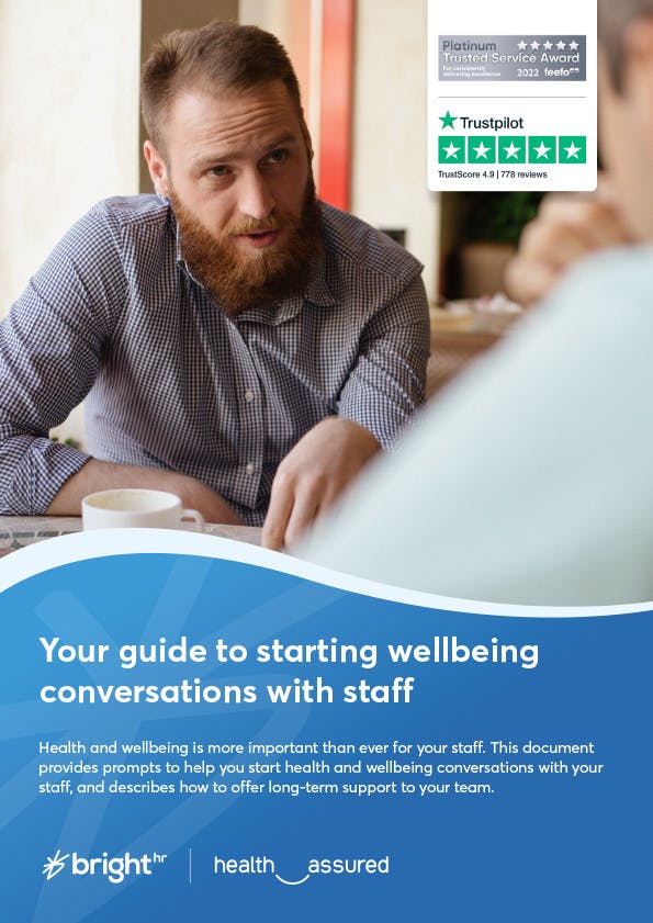 Your guide to starting wellbeing conversations with staff