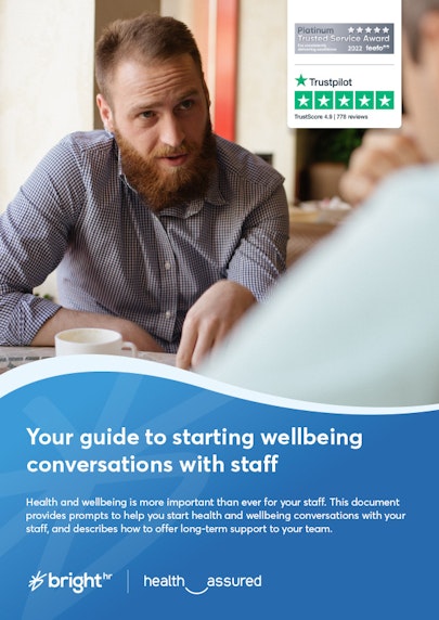 Your guide to starting wellbeing conversations with staff