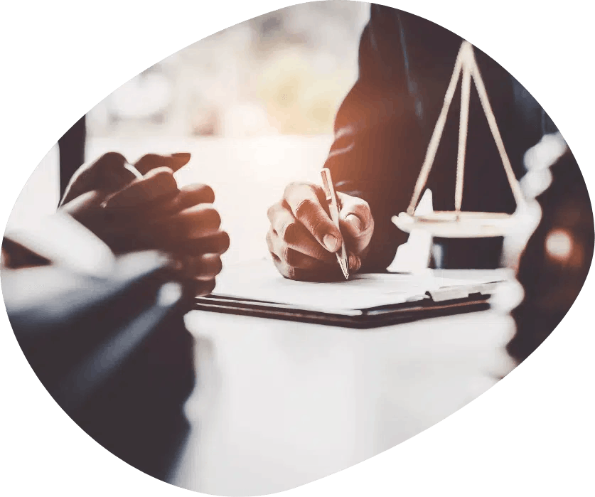 Two hands are engaged in a business meeting