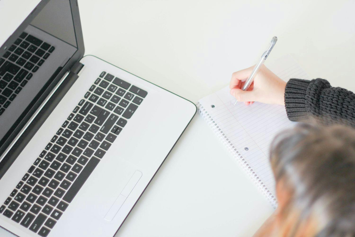 female working at laptop